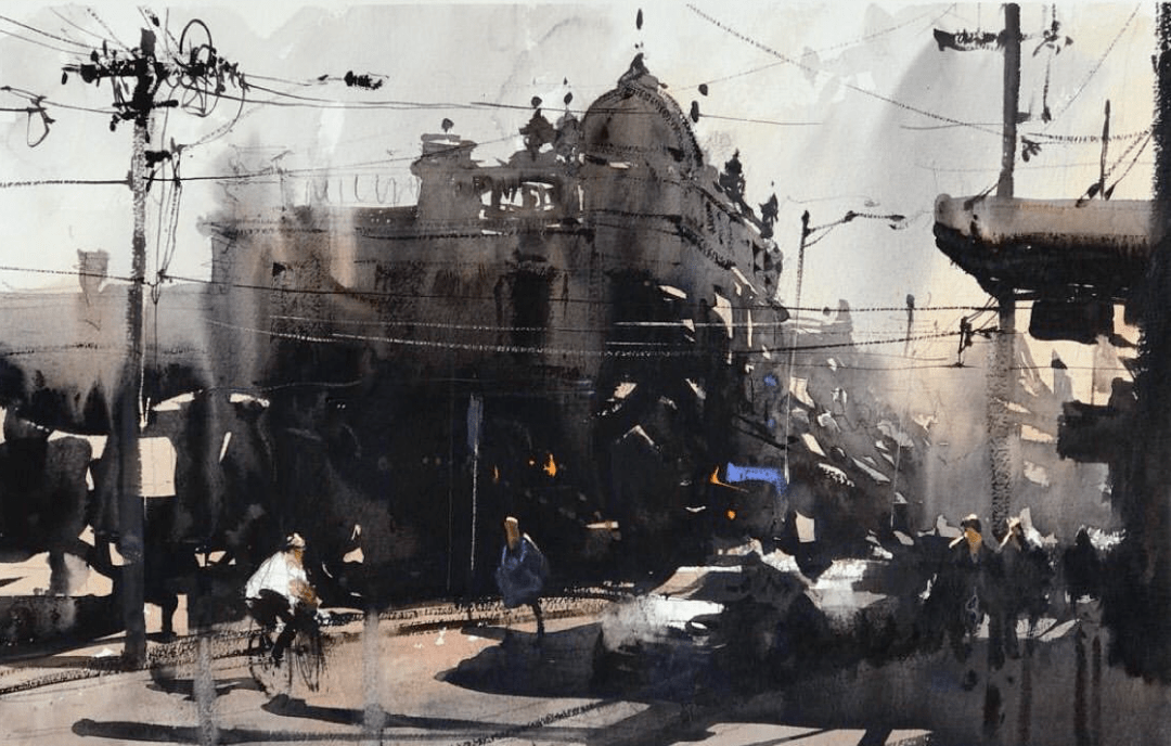 乌拉圭水彩画家alvarocastagnet作品欣赏街景系列一