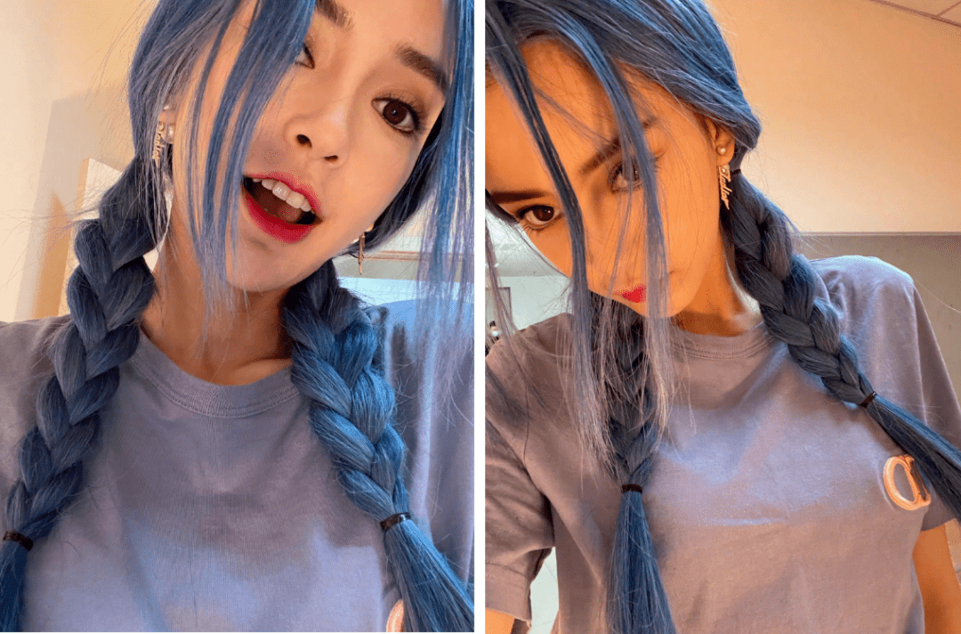 angelababy晒出夏日新发色烫染后发质疏松的对策