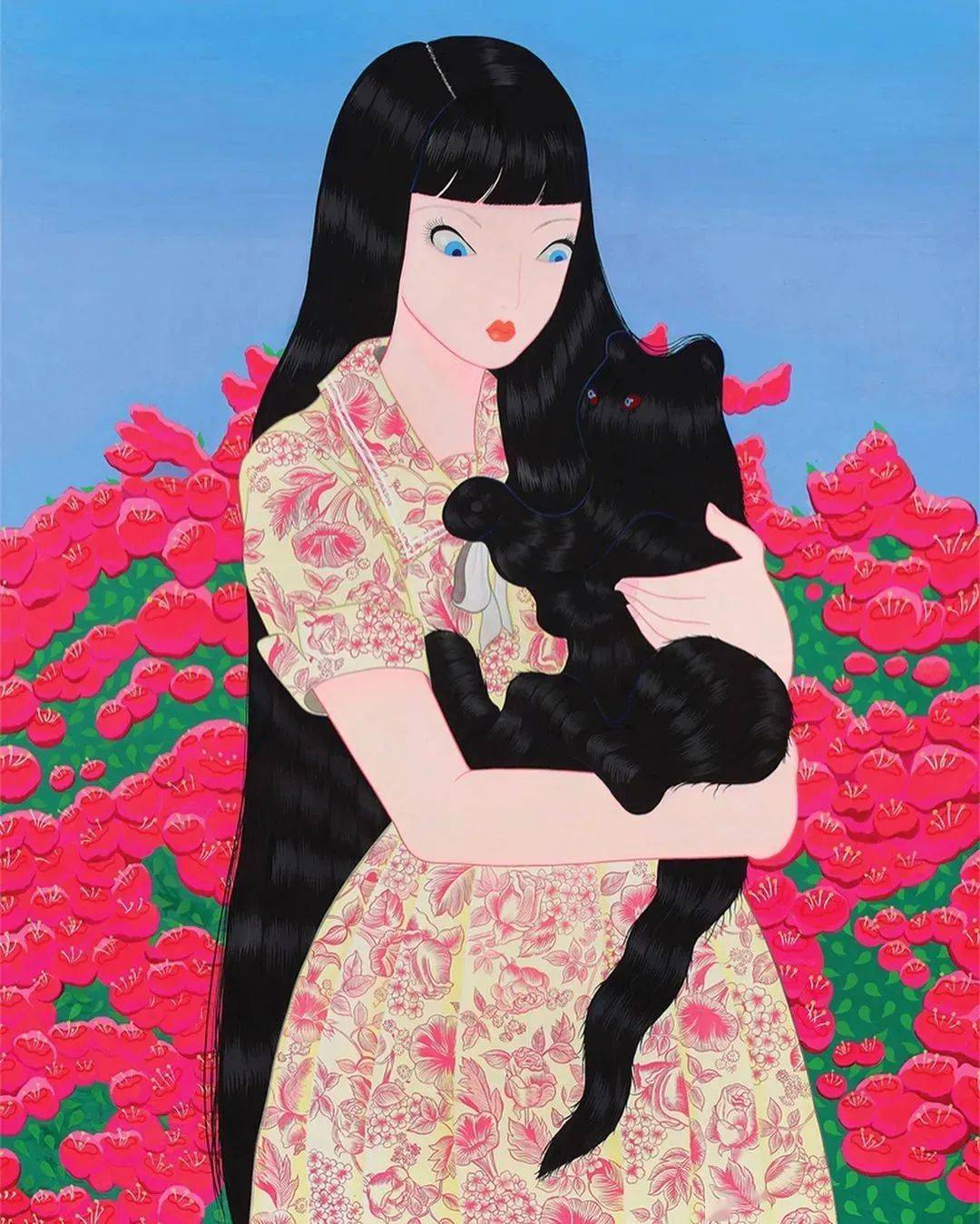 美女插画师笔下的香艳鬼魅每一个细节如梦如幻令人浮想联翩