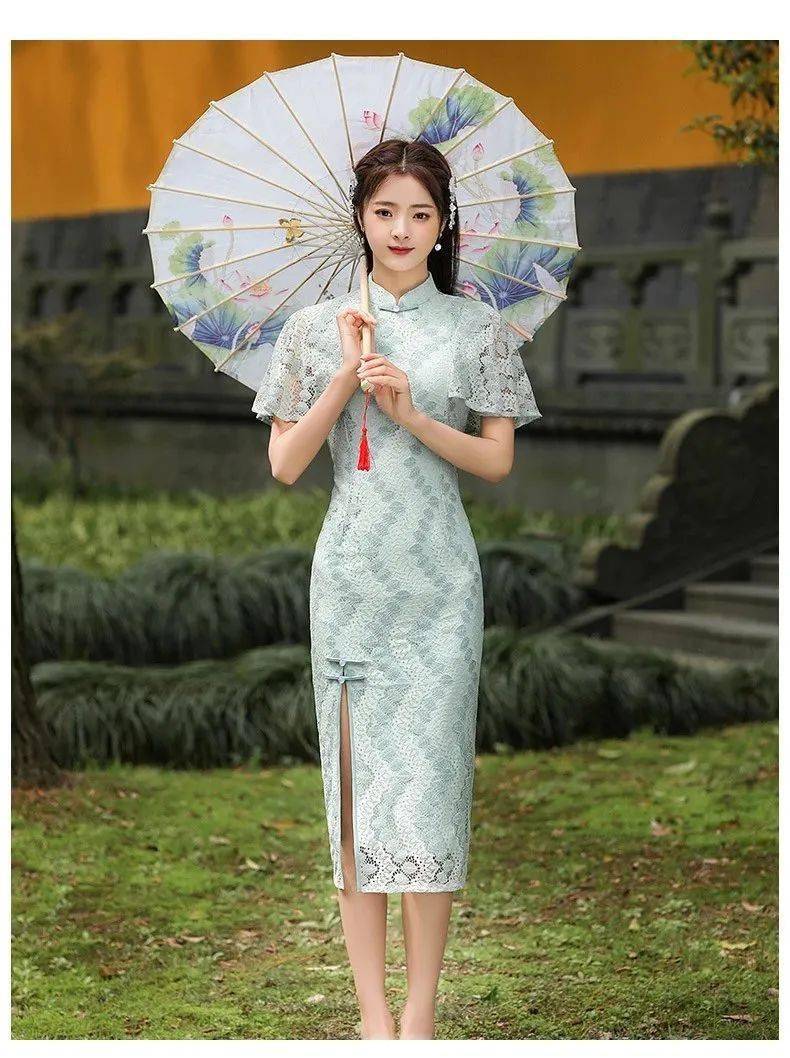 适合夏天穿的旗袍清新脱俗甜美温婉