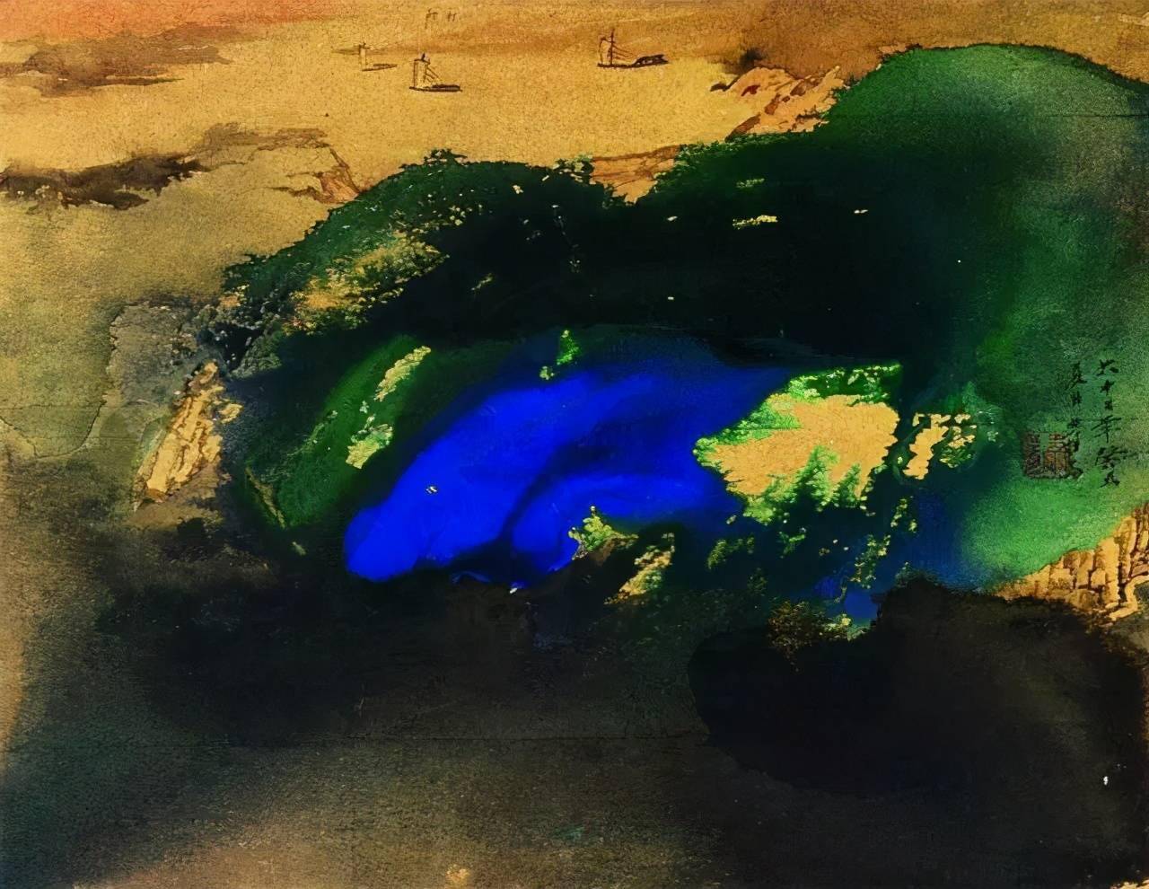 张大千泼彩画作209亿港元成交成其第二高价作品