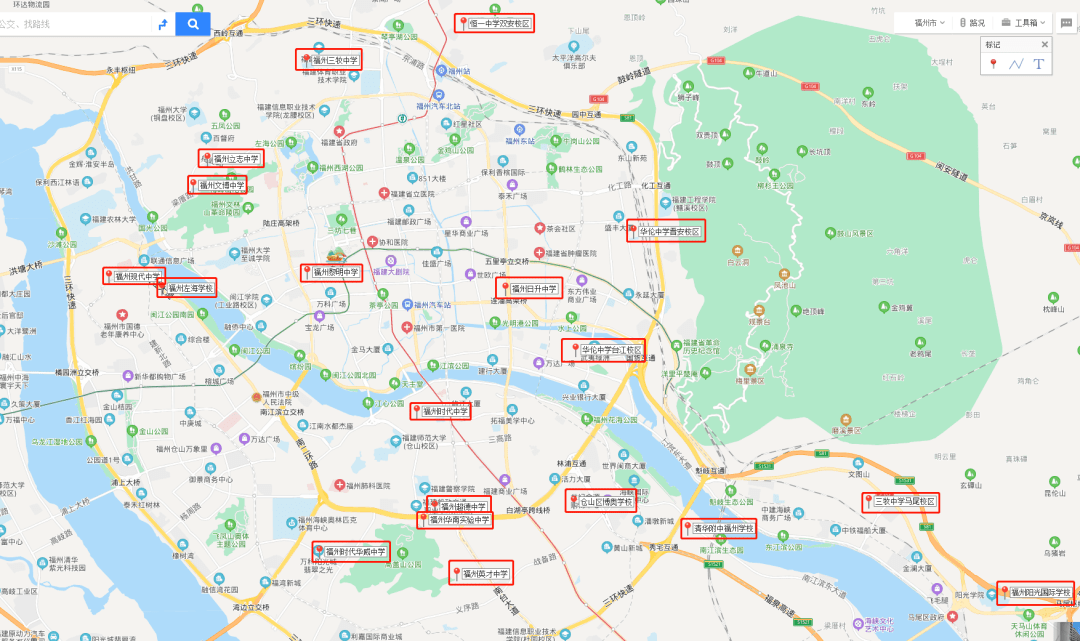 福州五城区目前有正常招生的私立校一共有20所,各区分布情况如下:鼓楼