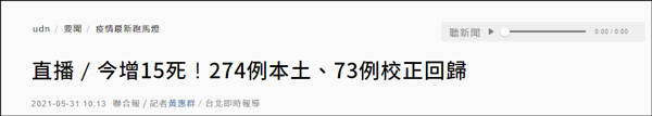 台湾新增351例确诊 其中73例 校正回归 病例