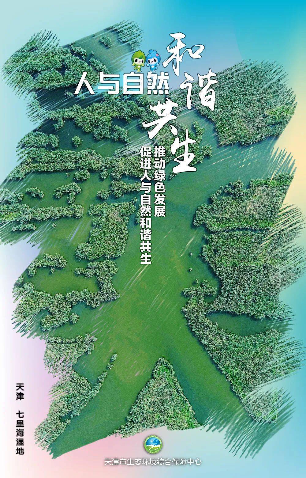 人与自然和谐共生2021年六五环境日宣传海报欣赏