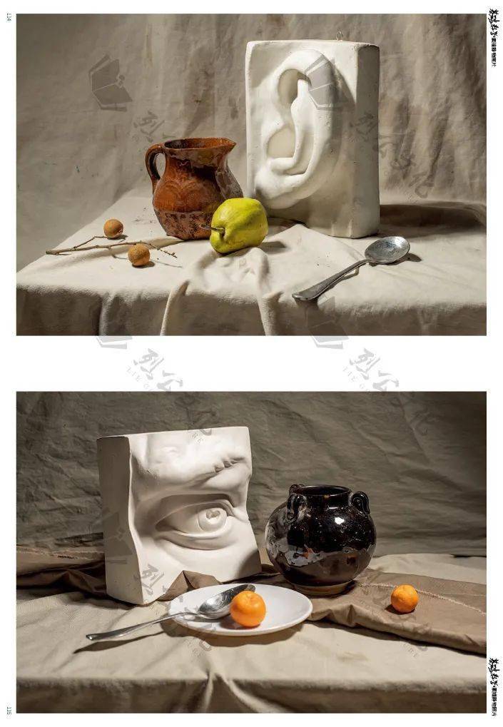 从几何入门到基础静物与石膏像基础训练,深入简出的教学系统,照片课件