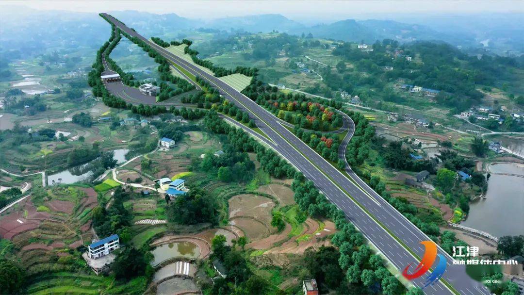 朱杨互通江泸北线高速公路预计2023年底建成通车通车后江津至泸州总