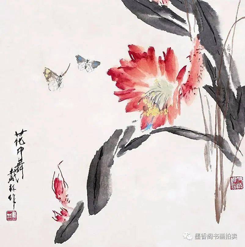 老画家戴林的写意花鸟画,既有齐白石的厚大,又有王雪涛的清丽_书画