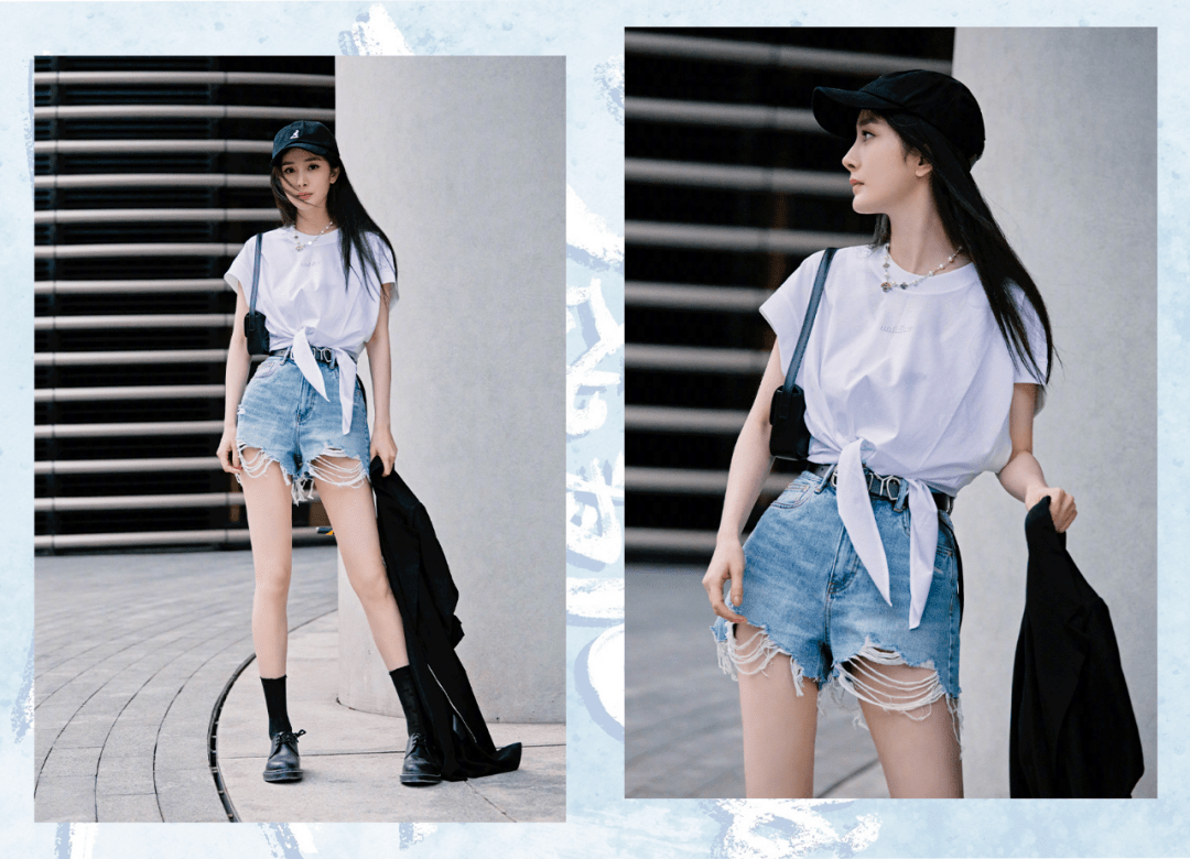 杨幂近期私服又开挂了,穿运动短裤也能超时髦!