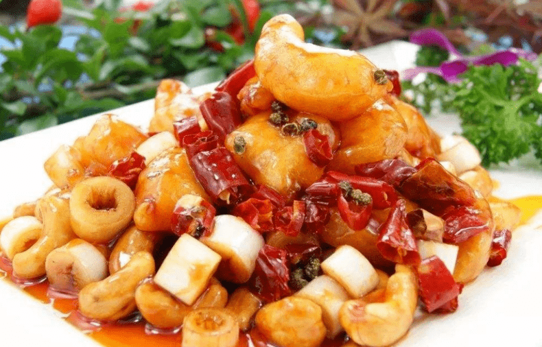 美味的荔枝鱼片来一盘?