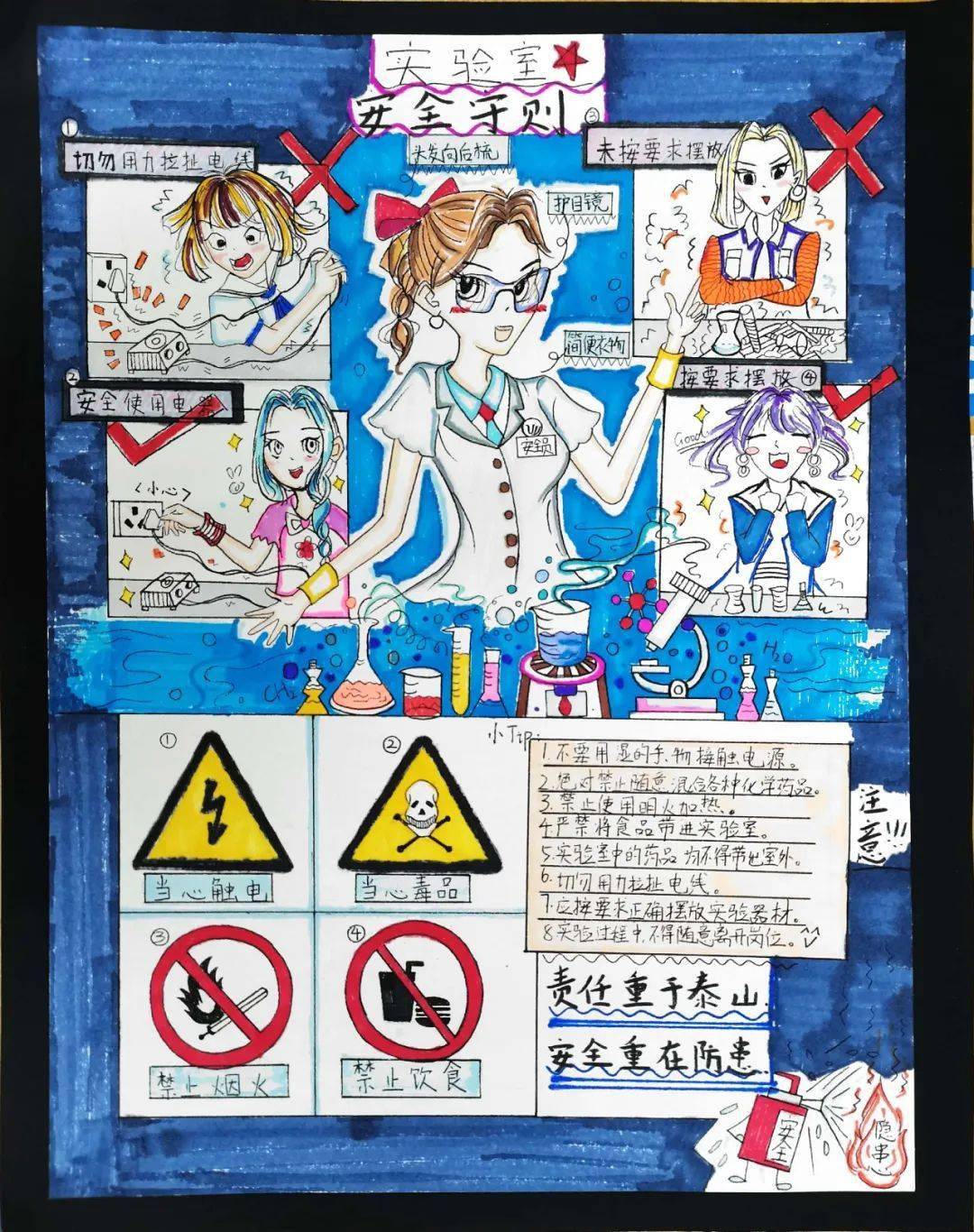 温州大学首届实验室安全教育宣传月系列活动——漫画征集活动获奖名单