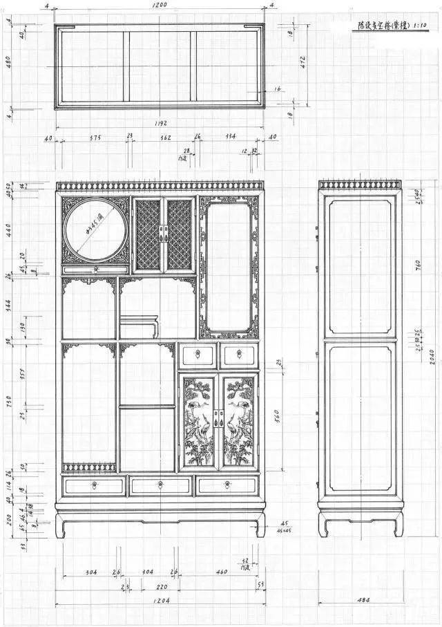 干货分享中国古典家具制作手绘图纸100张详情图