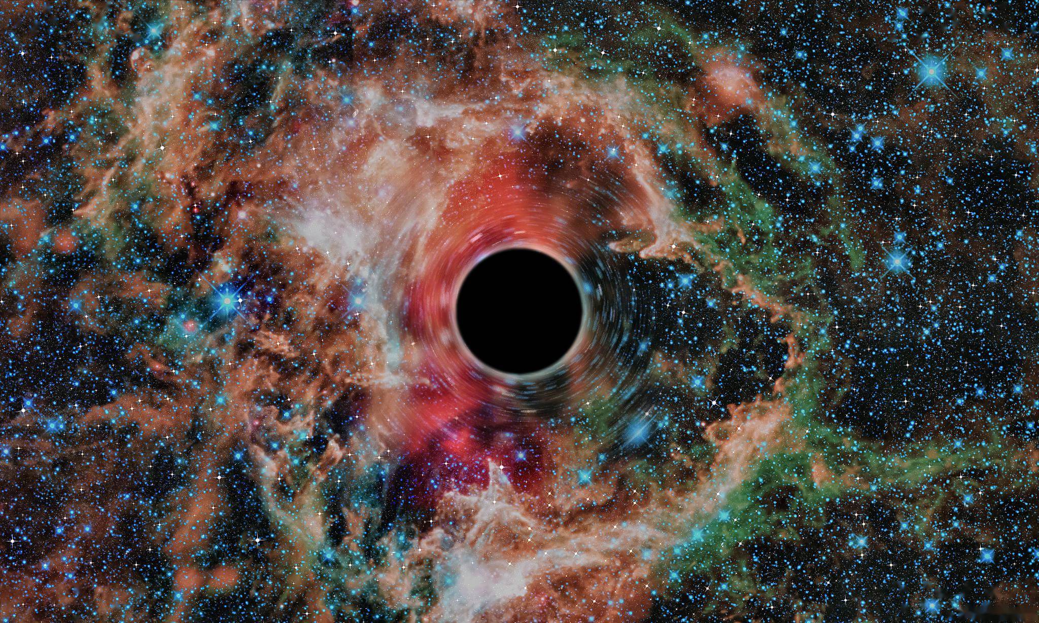 1960亿倍黑洞图片