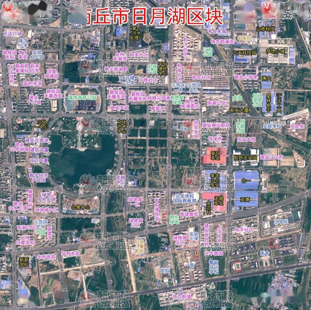 商丘市日月湖地图图片