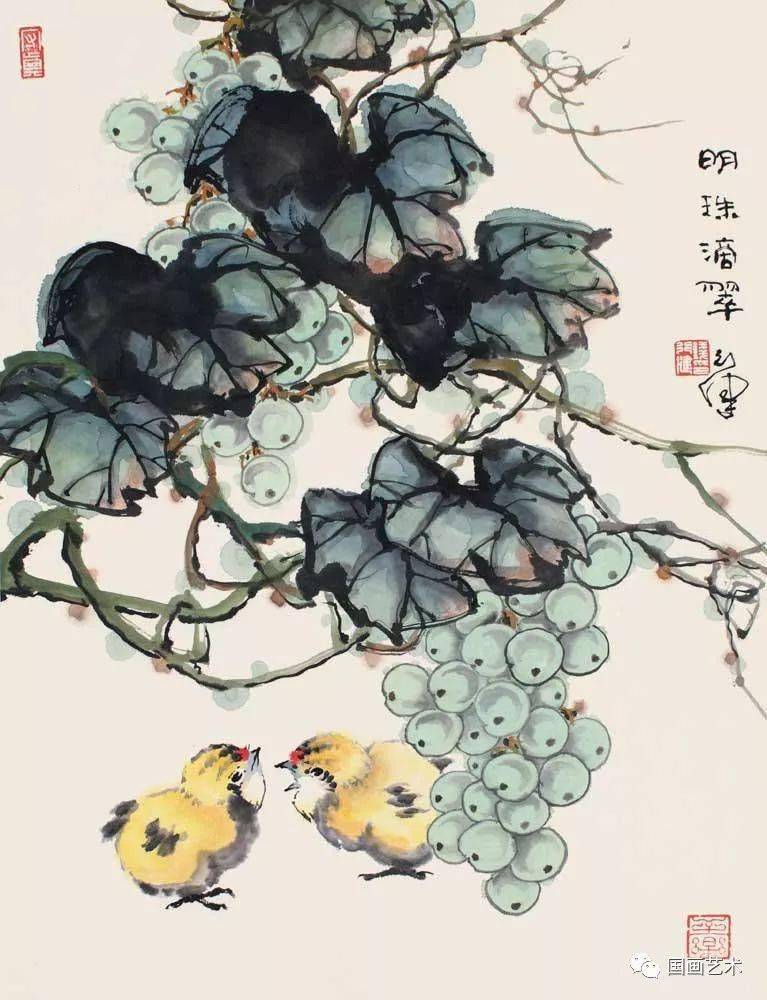 道法自然钱行健花鸟册页欣赏1