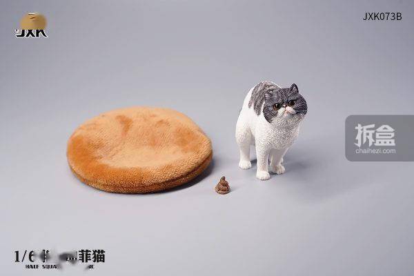 花色|JXK.STUDIO 1/6 半蹲加菲猫 迷你仿真动物模型GK雕像
