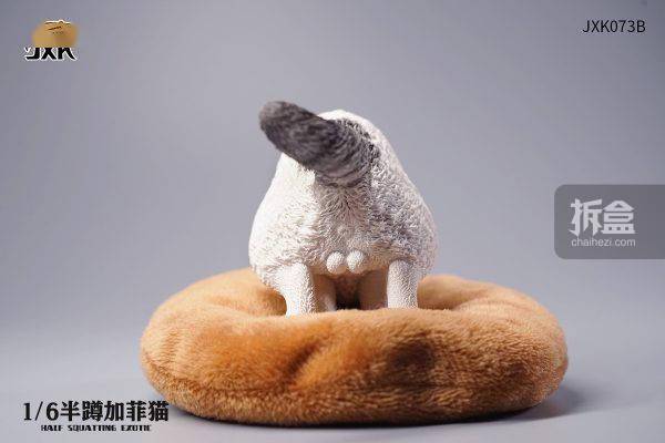 花色|JXK.STUDIO 1/6 半蹲加菲猫 迷你仿真动物模型GK雕像