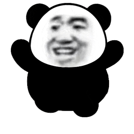 杀马特熊猫头表情包图片