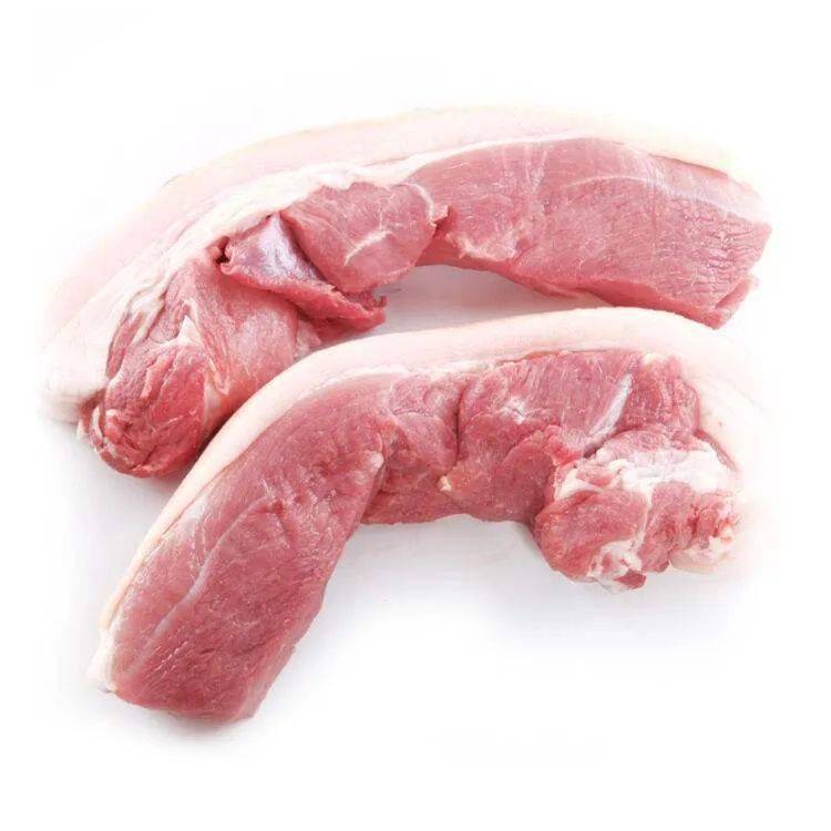 也称"坐板肉","二刀肉",在猪的后腿部中间,臀尖肉下方,元宝肉左侧,丝