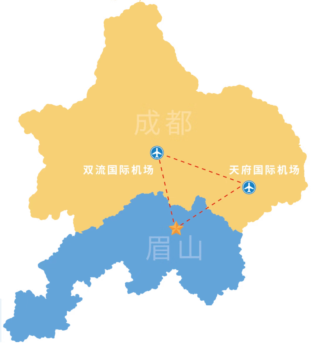 今天成都天府国际机场正式通航眉山这样搭飞机起飞