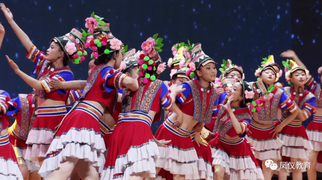 《放飞梦想的阿米诺》(凤仪二中)情景歌舞《在灿烂阳光下》(凤仪三中)