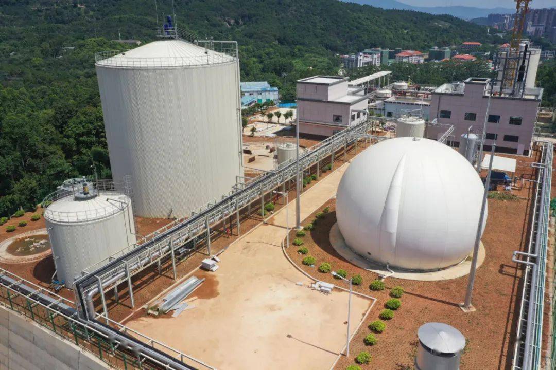 处理规模为100吨/天,主要采用"预处理 厌氧发酵 沼气发电"的处理工艺