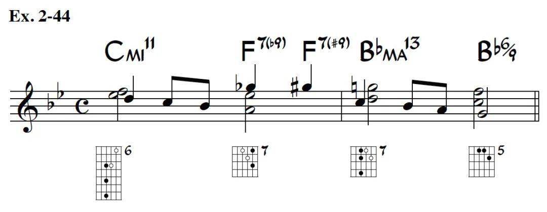 吉他和声——源于"壳式"的三个音音型伴奏(3)