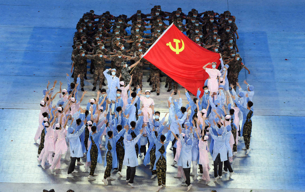 情景交响歌舞《人民至上》(新华社记者任超 摄)