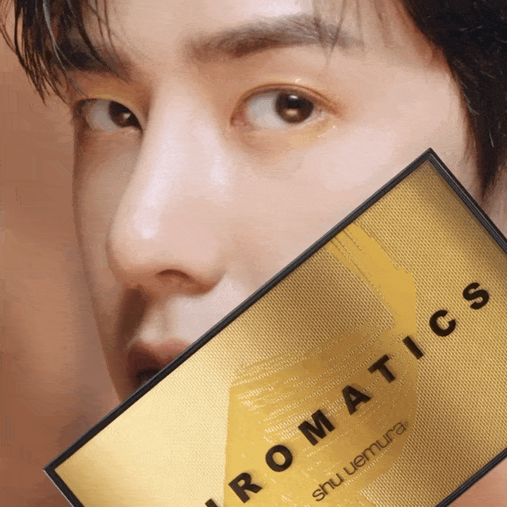 王一博演绎植村秀全新大师眼影盘「流暮金」_偶像