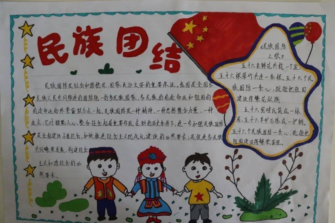 "传承党的百年光辉史基因 铸牢中华民族共同体意识"主题手抄报比赛