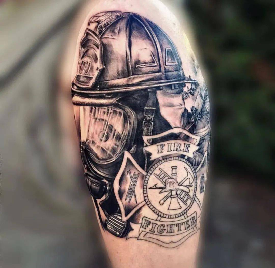 烈火金刚消防员纹身