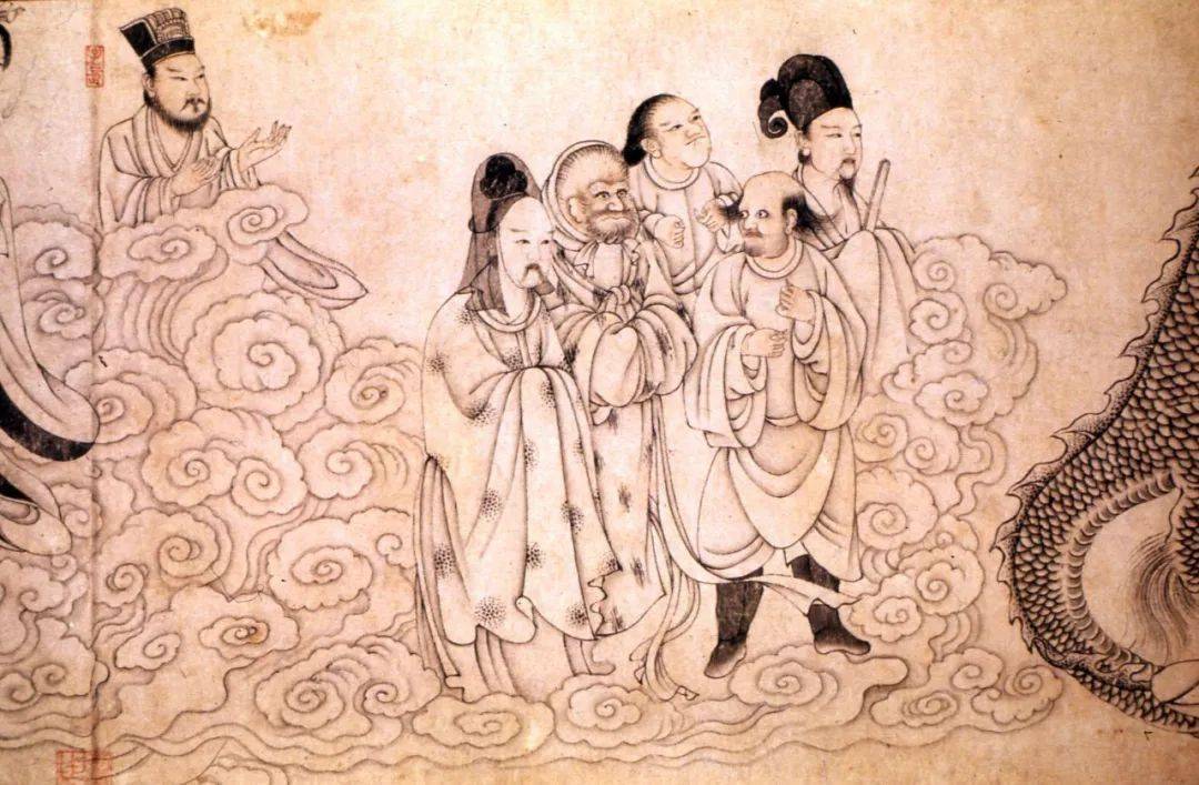 华严法会｜明代（托名李公麟）白描长卷《华严经变图》_赏析