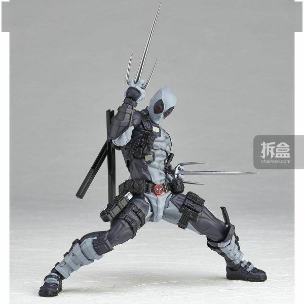 海洋堂kaiyodo山口式漫威死侍20xforce版可动人偶