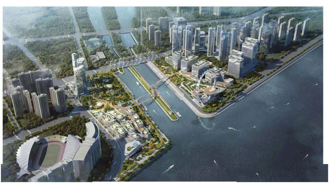 摩天轮公园景观步行桥江河汇汇中方案来了