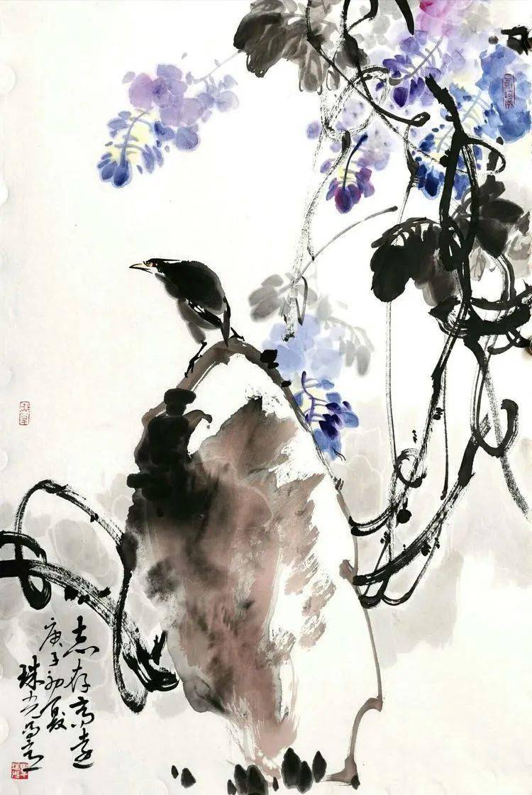 大胆创新不拘一格的写意花鸟画很美