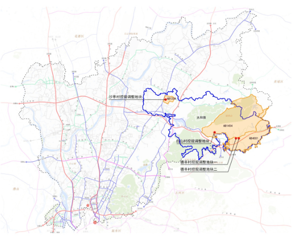 广州白云区第四批重大项目留用地规划调整