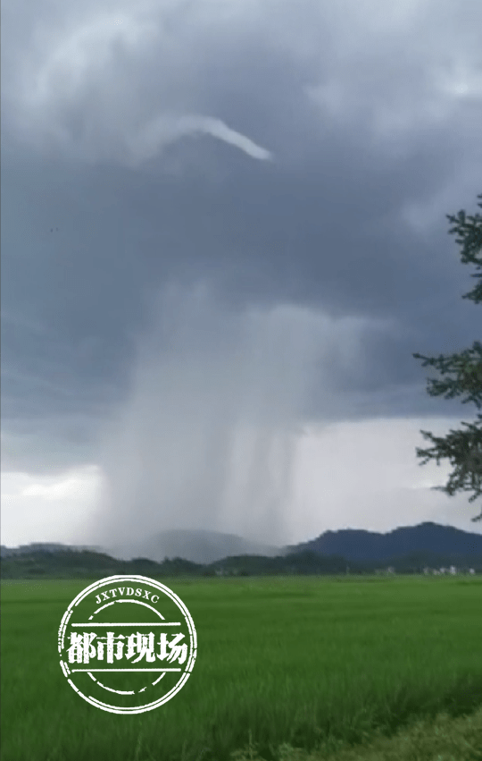 上饶铅山天空惊现雨幡奇观好似长蛇腾空如诗如梦