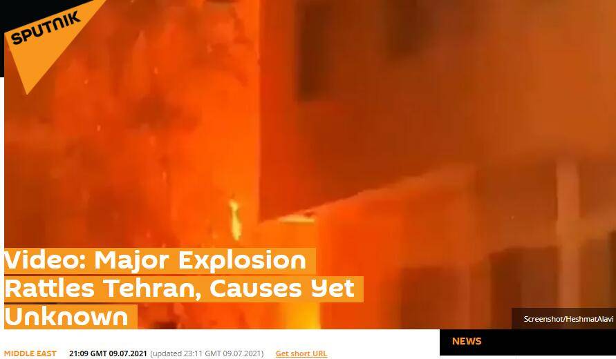 火光染红天空！伊朗首都德黑兰西部发生大规模爆炸并起火
