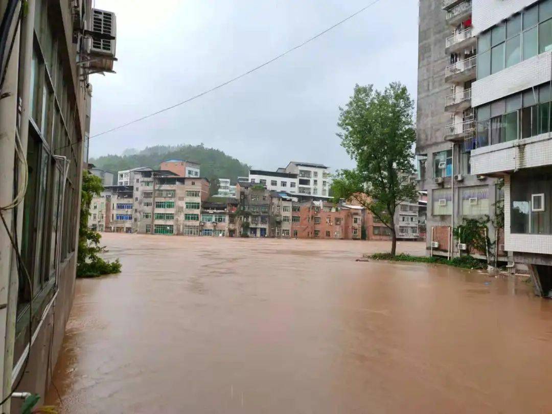 暴雨致巴中部分区域内涝严重 消防紧急排险