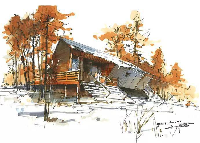 再次观摩杨健老师手绘