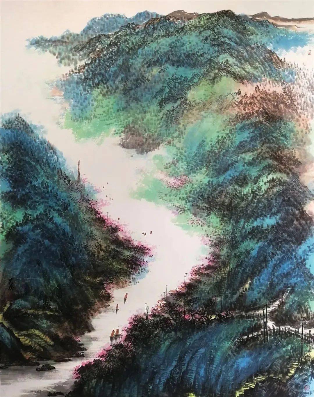 【国画天地】他画山水轻墨重彩,乃时势使然