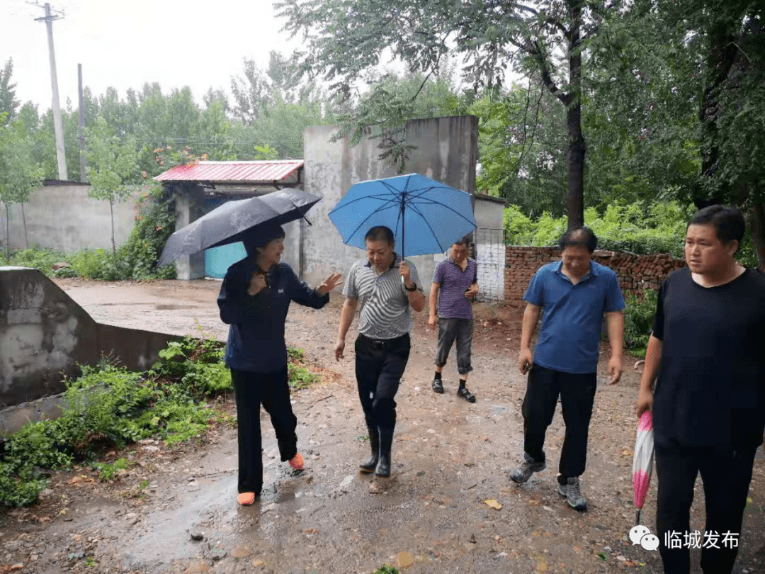 县政协党组书记王临红到黑城镇实地查看河道行洪,水库防汛,并深入重点