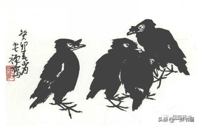 李苦禅写意八哥作品辑录欣赏