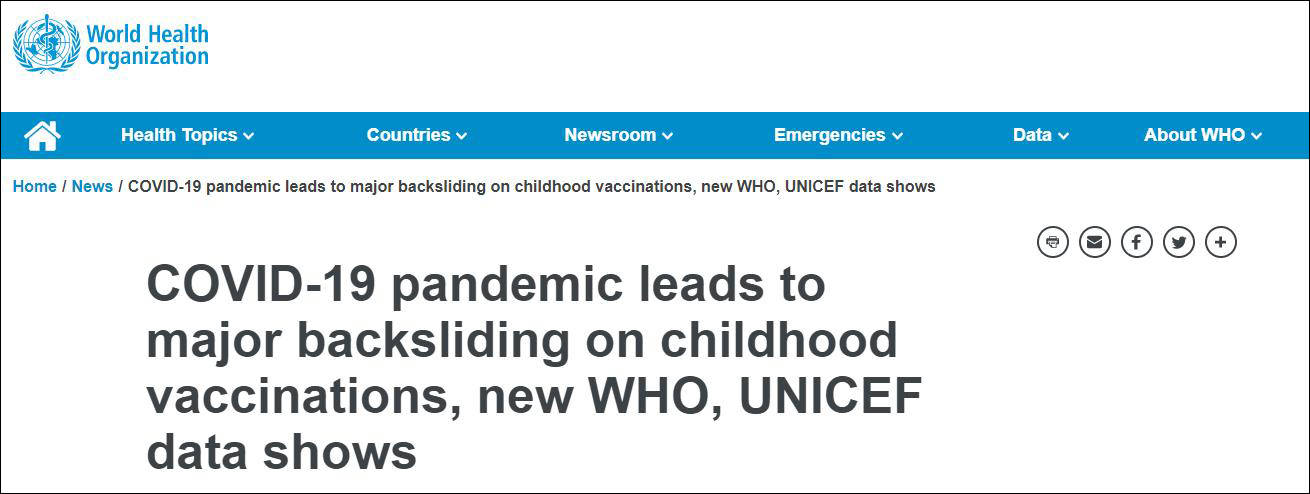 免疫|新冠疫情扰乱了儿童接种疫苗计划，或将导致疾病爆发