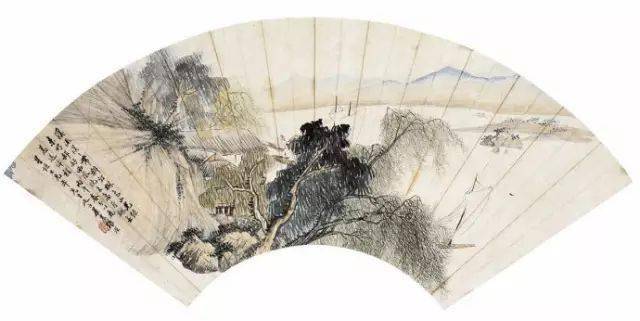 古今名家山水扇面高清欣赏