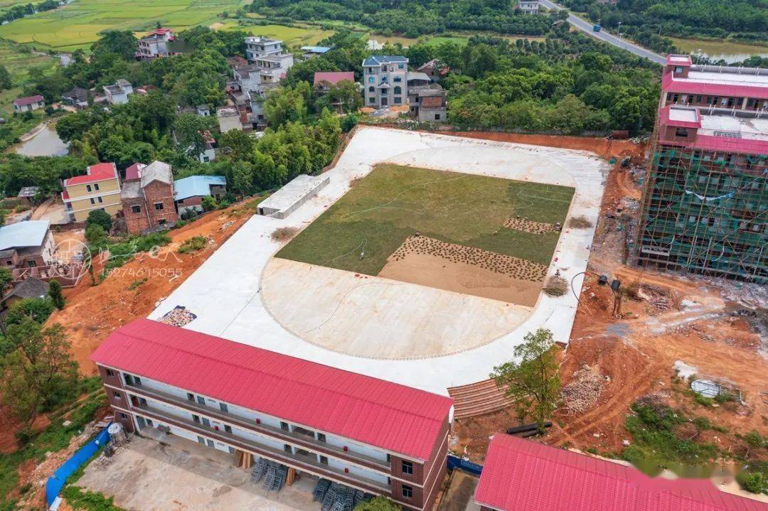 67航拍学校永州博雅高级中学原东安县山口铺中学和11年前对比看有