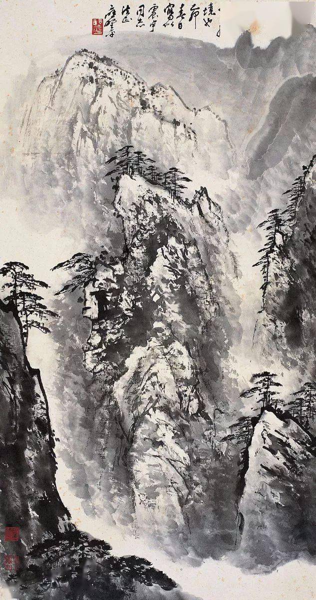 他的山水画苍润拙朴，日本人赞他：“中国山水画家第一人”！_昙花