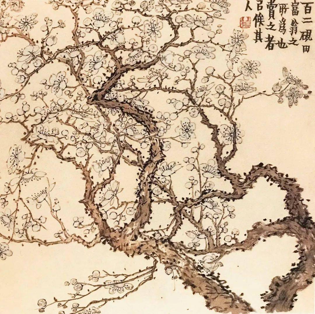 这幅《月华图》,是金农画于75岁之时,画面中只有一轮散发光芒的圆月