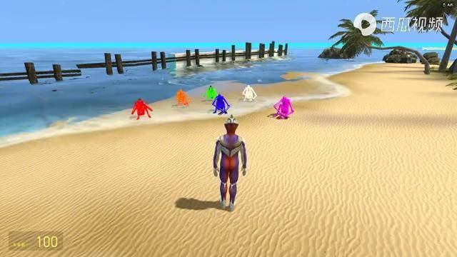 迪迦奥特曼发现沙滩上坐着一群人它们是谁呢