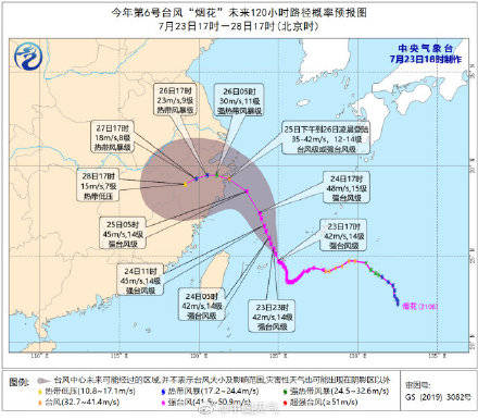 影响|数字画像：“烟花”或成7月登浙江最强台风 华东台风雨将刮近一周