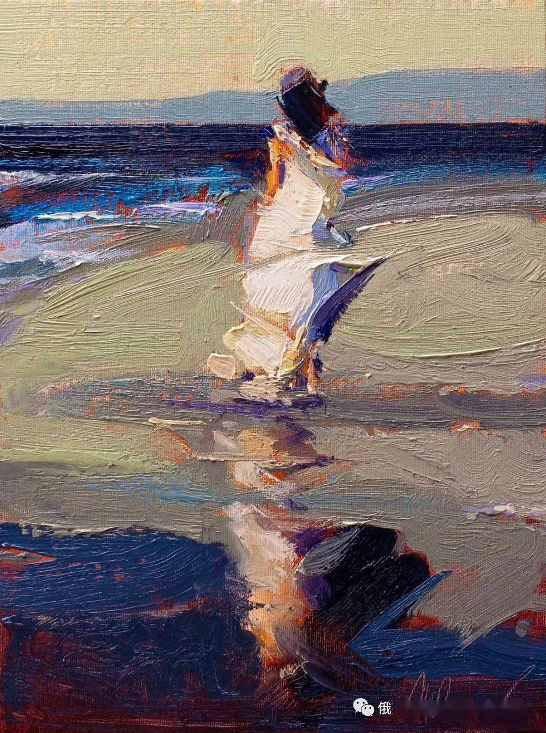 塞尔维亚画家斯托扬油画中女子或站或坐眼波流转拨撩人心